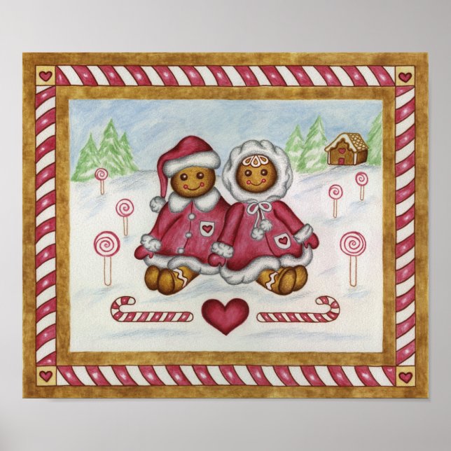 Gingerbread Art Print Poster (Front)