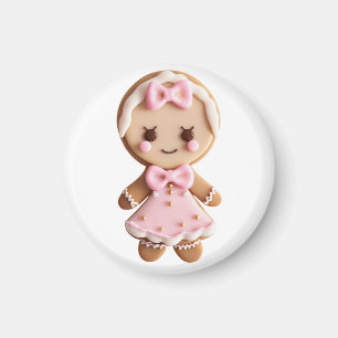 Gingerbread/Baby-Doll\Pink Bow\Magnet Magnet