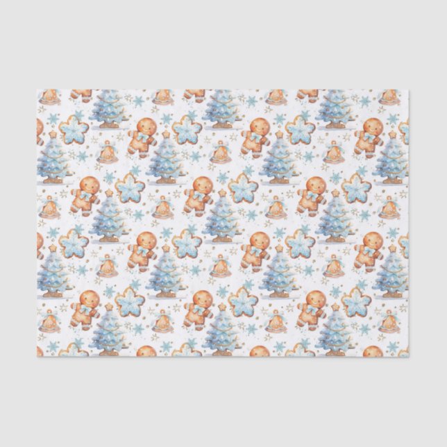 Gingerbread Baby Gingerbread Christmas Tree Tissue Paper (Front)