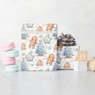 Gingerbread Baby Gingerbread Christmas Tree Wrapping Paper