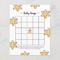 Gingerbread Baby shower bingo game