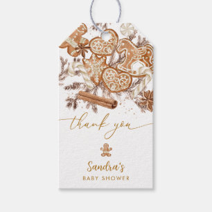 Gingerbread Baby Shower Favor Tags