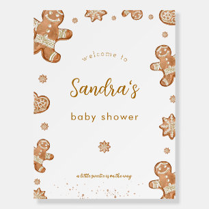 Gingerbread Baby Shower Welcome Sign Poster