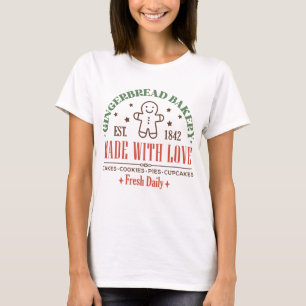 Gingerbread Bakery Christmas Sign T-Shirt