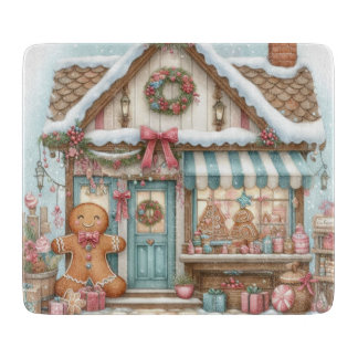Gingerbread Bakery House Cutting Board
