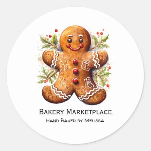 Gingerbread Bakery Product Promotion Sticker