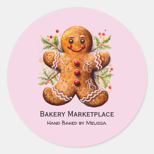 Gingerbread Bakery Product Xmas Promo Sticker