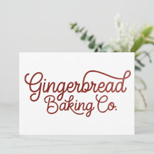 Gingerbread Baking Co Christmas Holiday Card