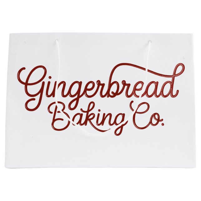 Gingerbread Baking Co Christmas  Large Gift Bag (Front)