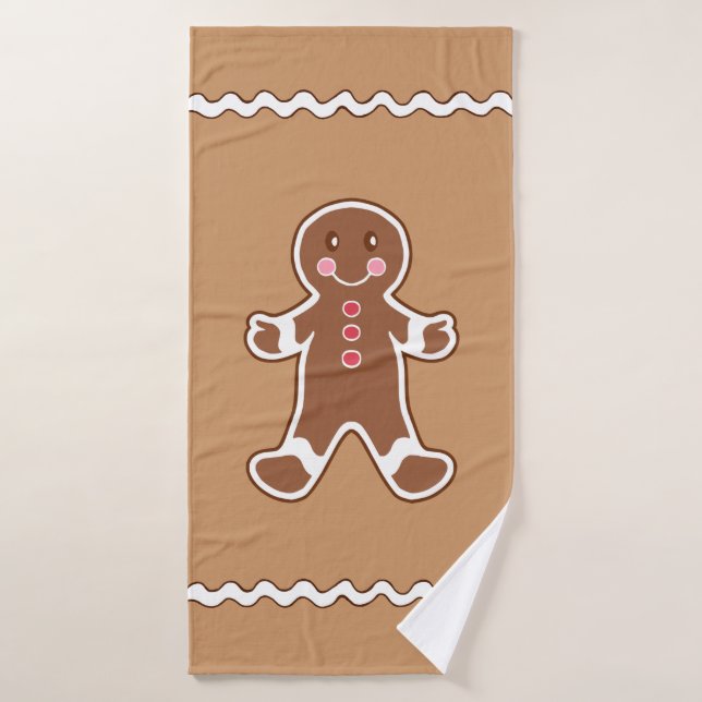 Gingerbread Bath Towel (Bath Towel)