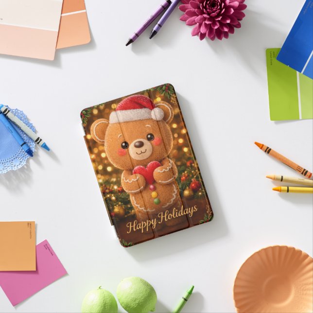 Gingerbread bear iPad mini cover (In Situ)