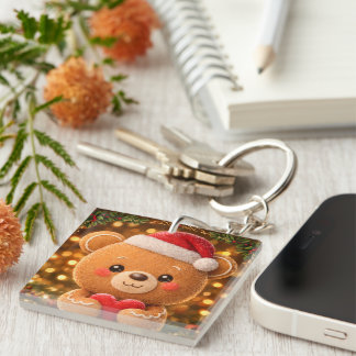 Gingerbread bear keychain