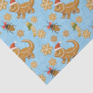 Gingerbread Bearded Dragon Christmas Tissue Paper