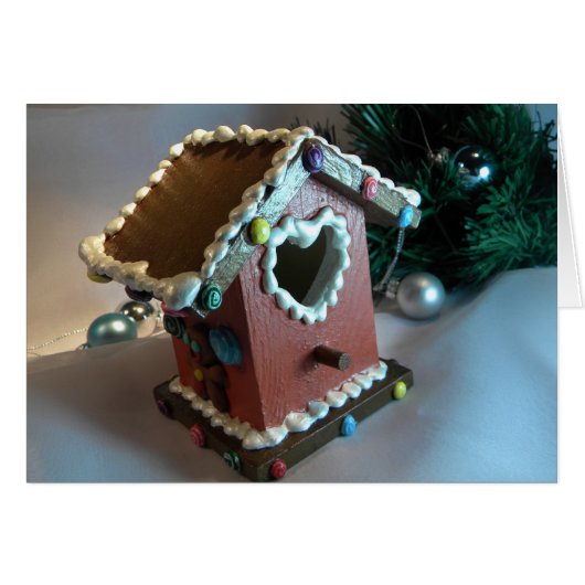 Gingerbread Birdhouse I Cards (Front Horizontal)