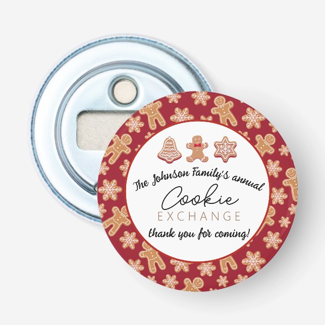 Gingerbread Bottle Opener Cookie Exchange Favor (Front)