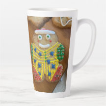 Gingerbread boy and girl cookies Christmas mug
