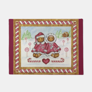 Gingerbread Boy and Girl Doormat