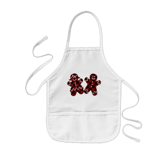 Gingerbread boy and Girl Kids' Apron (Front)