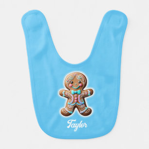 Gingerbread Boy Baby Bib