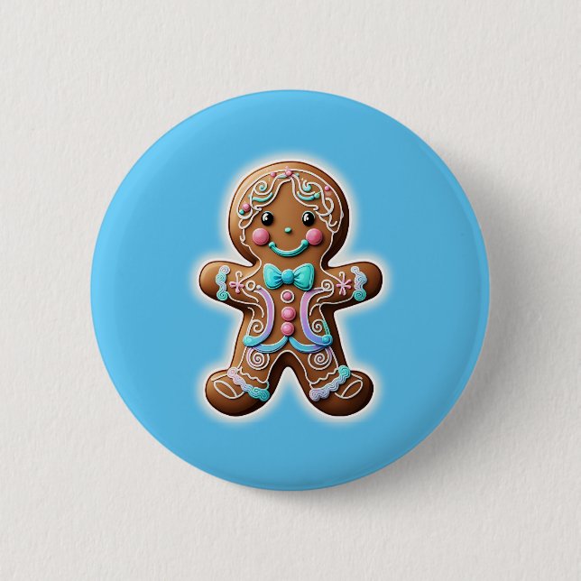 Gingerbread Boy Button (Front)