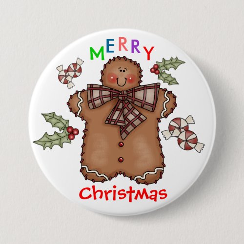 Gingerbread Boy Button by SRF