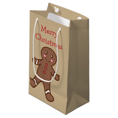 Gingerbread Boy Christmas Gift Bag