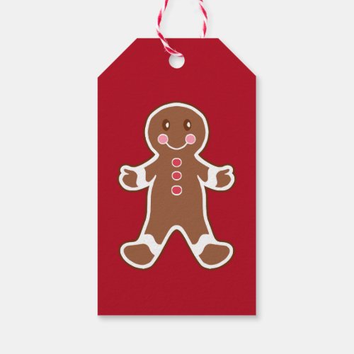 Gingerbread Boy Christmas Gift Tags