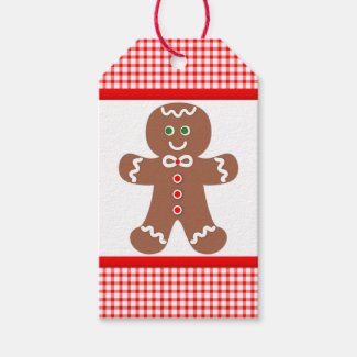 Gingerbread Boy Christmas Gift Tags
