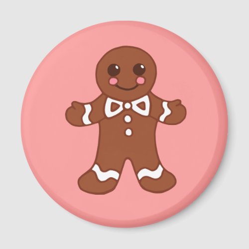 Gingerbread Boy Christmas Magnet