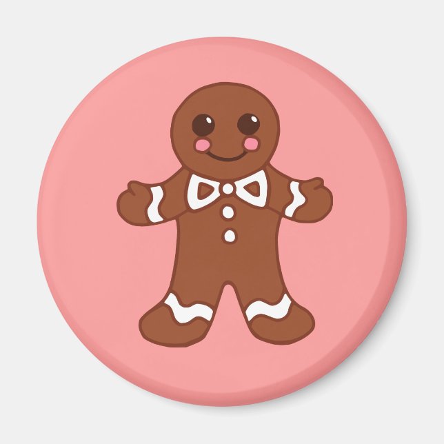 Gingerbread Boy Christmas Magnet (Front)