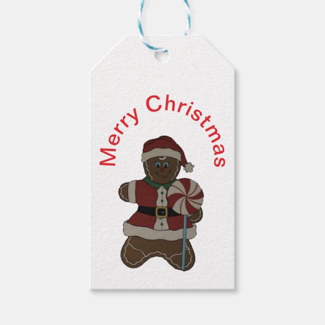 Gingerbread Boy Gift Tag (Front)