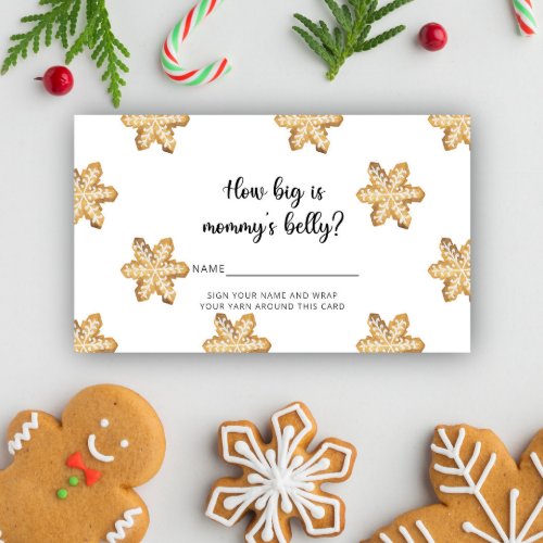 Gingerbread boy how big is mommys belly enclosure card