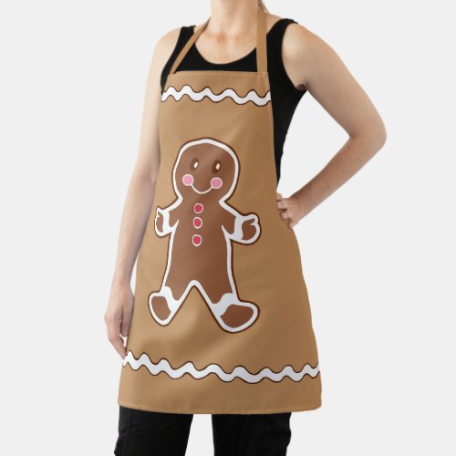 Gingerbread Boy Kitchen Apron