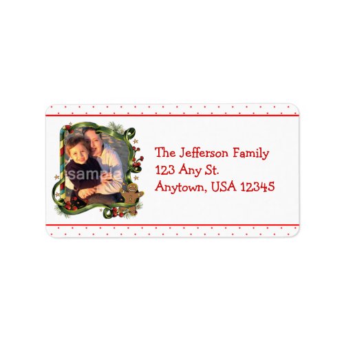 Gingerbread Boy Photo Address Labels