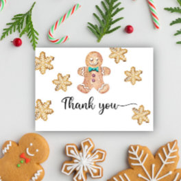 Gingerbread boy thank you card