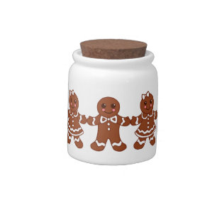 Gingerbread Boys and Girls Candy Jar