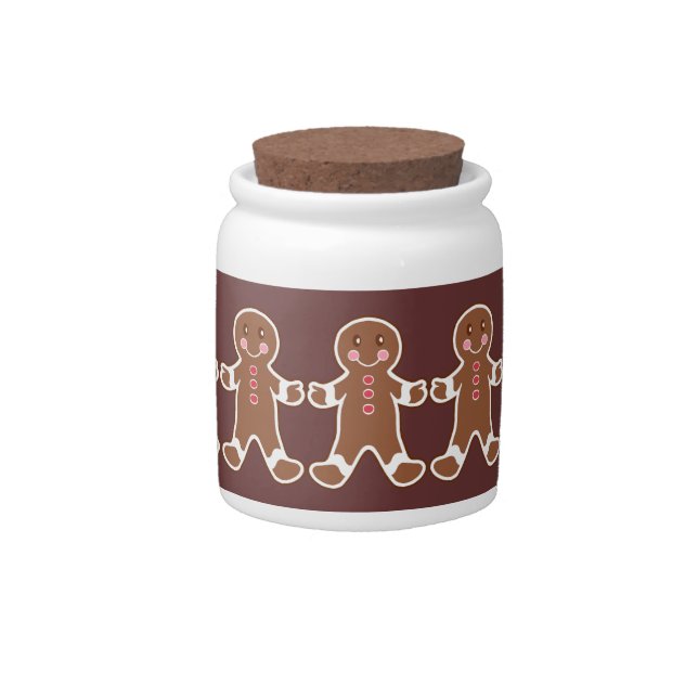 Gingerbread Boys Candy Jar (Front)