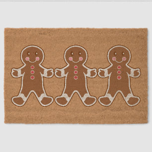 Gingerbread Boys Doormat Fiber Doormat