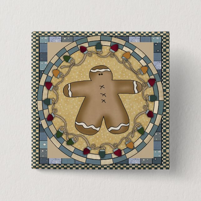 Gingerbread Button (Front)