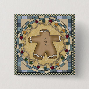 Gingerbread Button