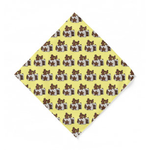 Gingerbread cake cartoon illustration bandana