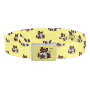 Gingerbread cake cartoon illustration belt
