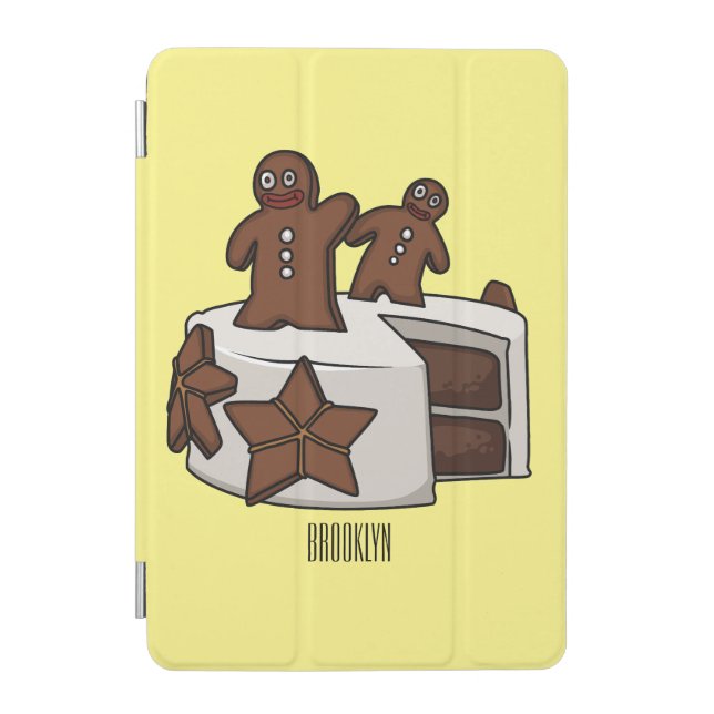 Gingerbread cake cartoon illustration iPad mini cover (Front)