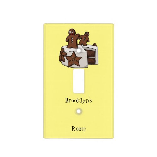 Gingerbread cake cartoon illustration light switch cover
