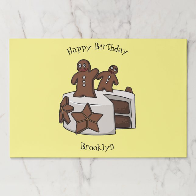 Gingerbread cake cartoon illustration paper pad (Front)