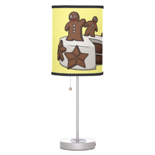 Gingerbread cake cartoon illustration table lamp