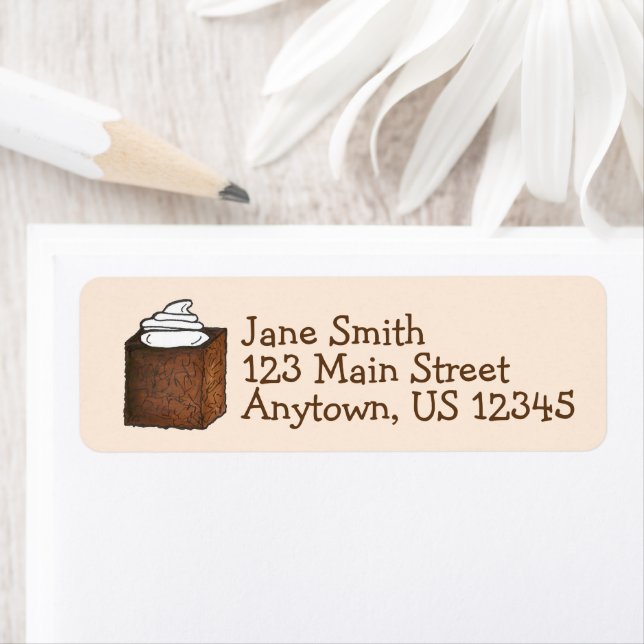 Gingerbread Cake Slice Christmas Holiday Baking Label (Insitu)