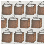 Gingerbread Cake Slice Whipped Cream Dessert Fabric