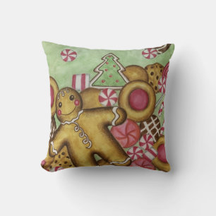 Gingerbread Candy Cookie Pillow
