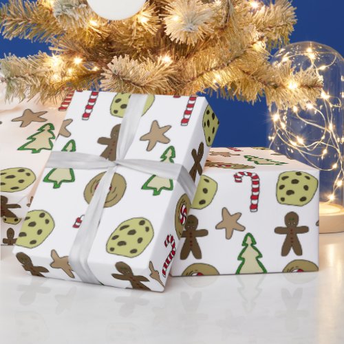 Gingerbread Candy Cute Patterned Graphic Fun Wrapping Paper